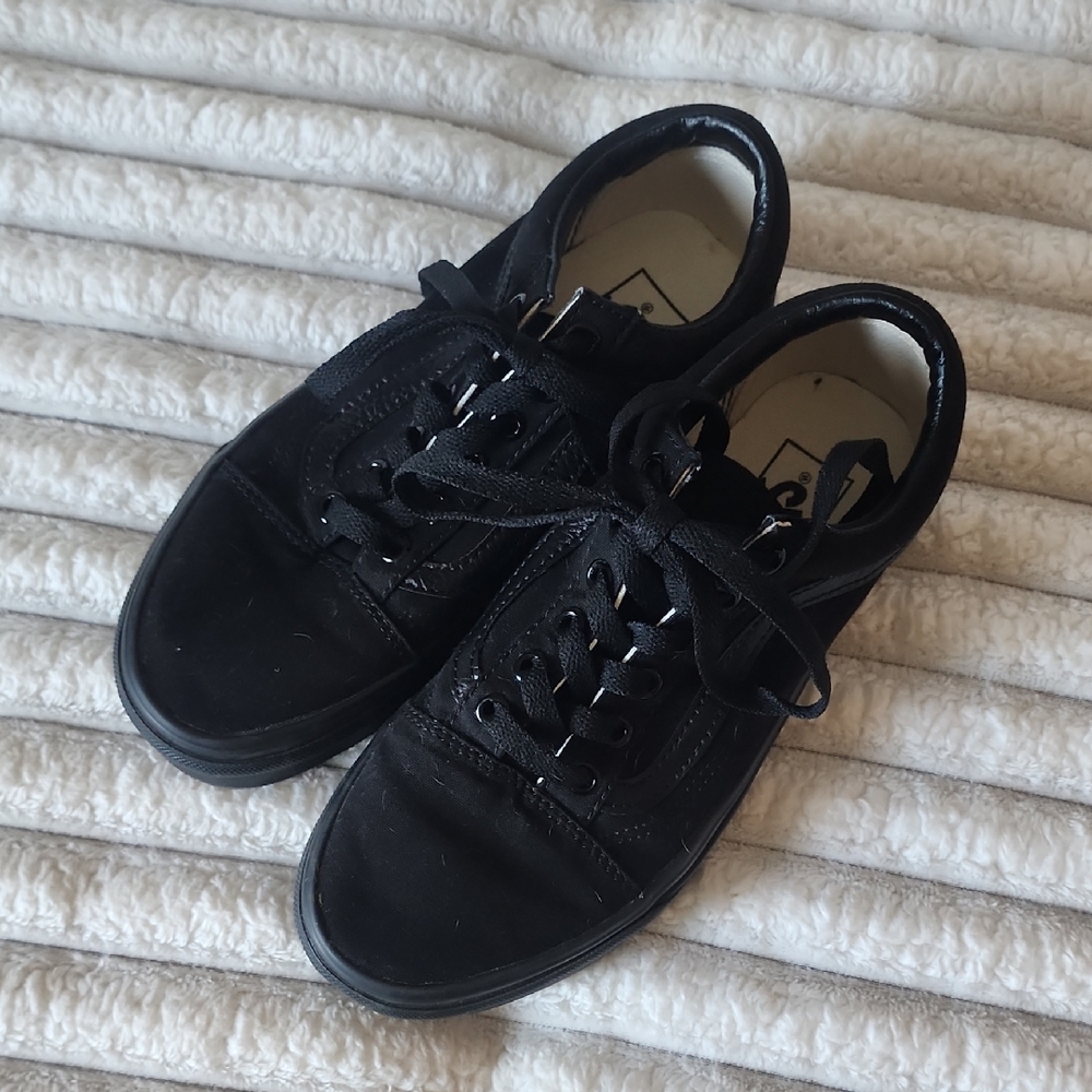 Black Unisex Vans Old Skool Casual Shoes